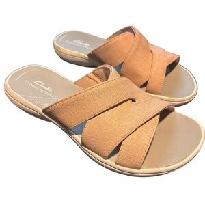 Clarks Breeze Grove Womens Size 7M Rose Synthetic Slide Sandals Shoes